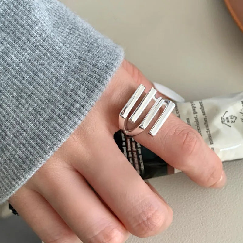 Sterling Silver Irregular Design