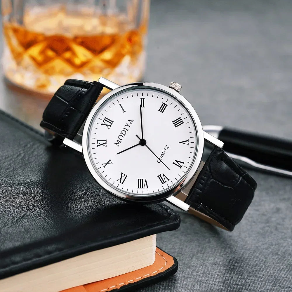 Men's Watches Business Wrist Watch Luxury Leather Strap