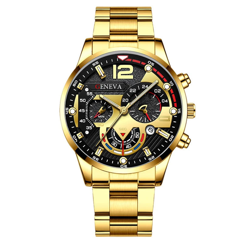 Men's Creative  Six-Pin Watch Alloy Steel Band