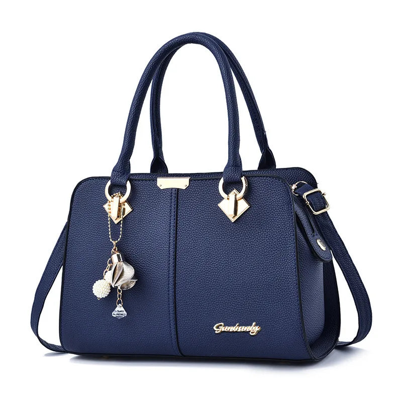 Women's leather luxury designer handbag