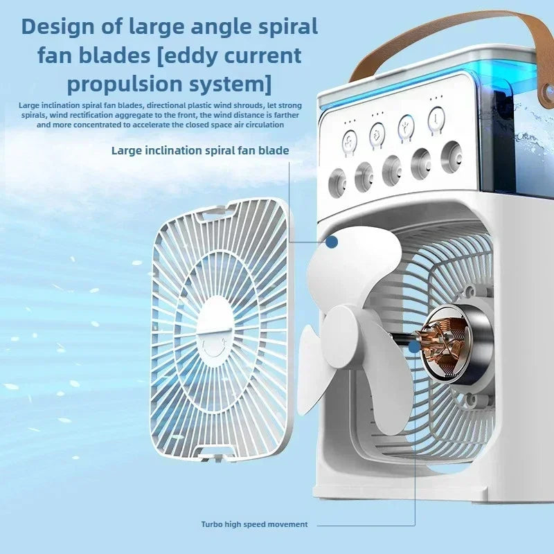 3 in 1 Household Air Cooler Portable Small Fan with Humidifier