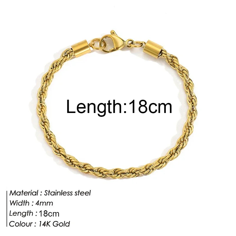 Gold Colour Bracelet Stainless Steel