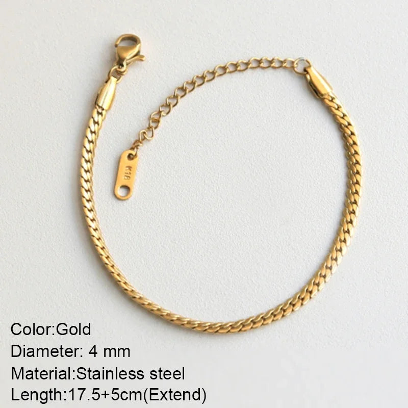 Gold Colour Bracelet Stainless Steel