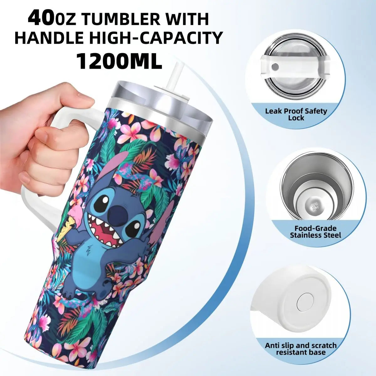 Tumbler Bottle Insulated Stainless Steel Thermal Cups Beach Mugs Cup
