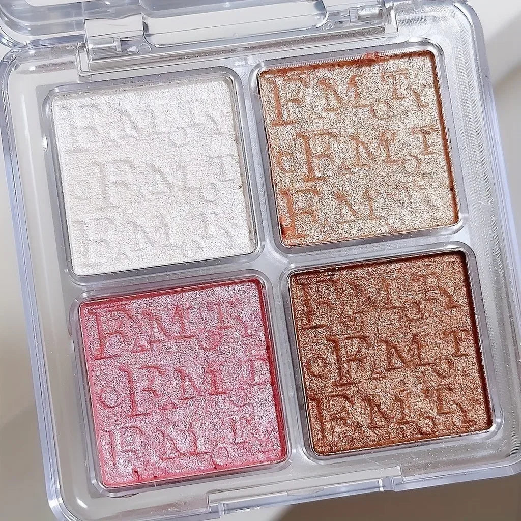 4 Colour Face Highlighter Palette