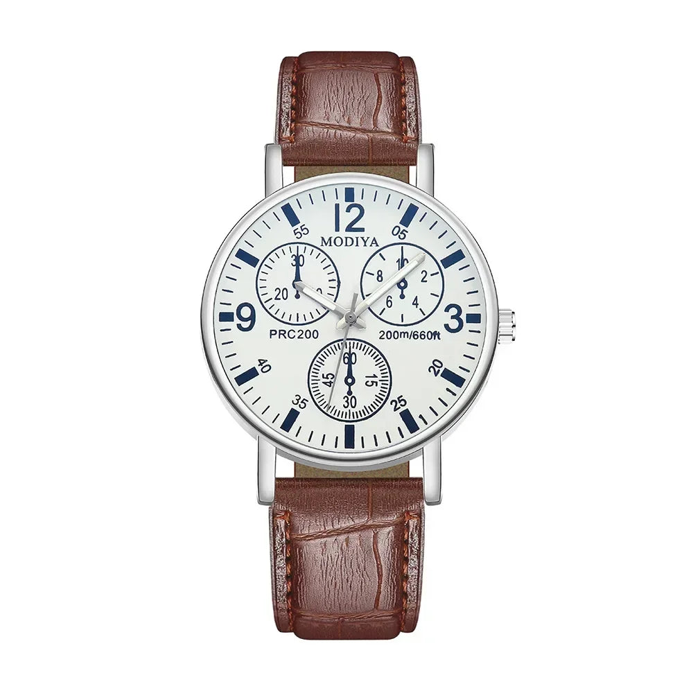 Men's Watches Business Wrist Watch Luxury Leather Strap