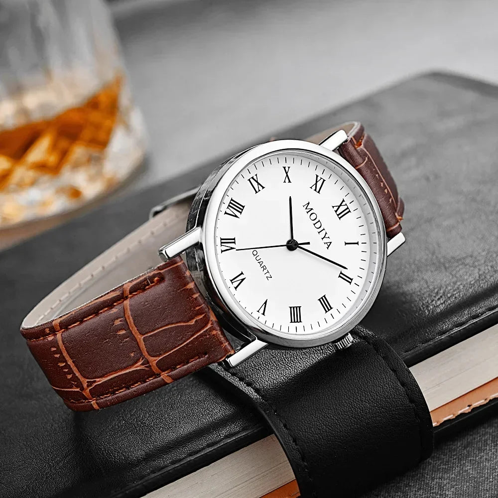 Men's Watches Business Wrist Watch Luxury Leather Strap