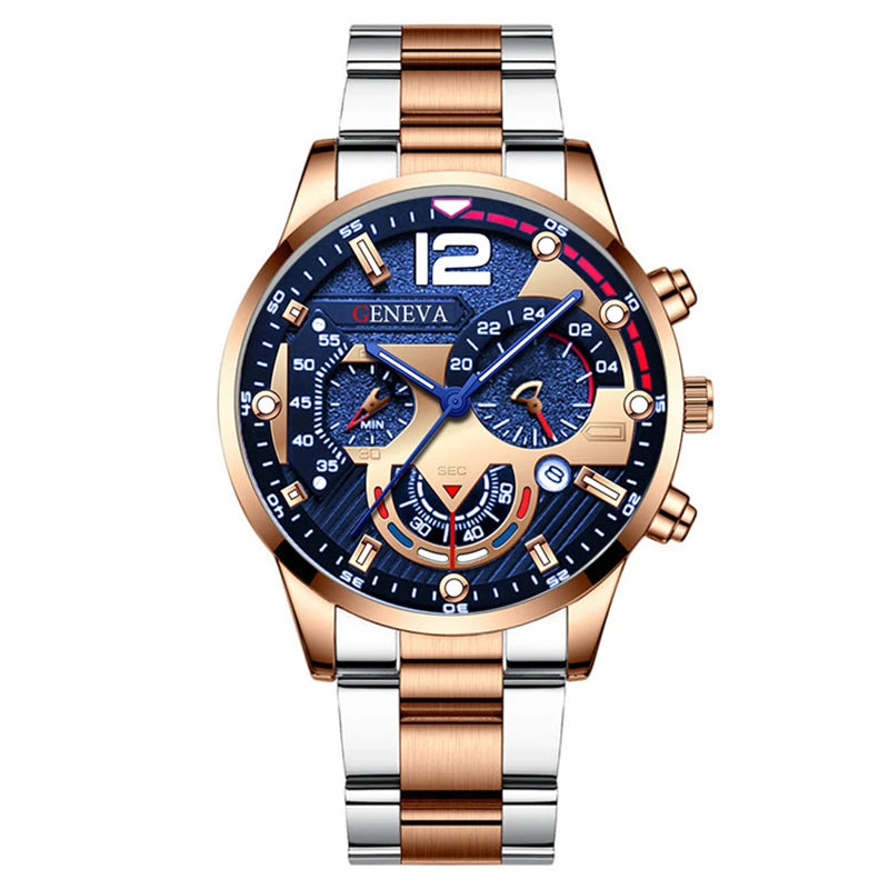 Men's Creative  Six-Pin Watch Alloy Steel Band
