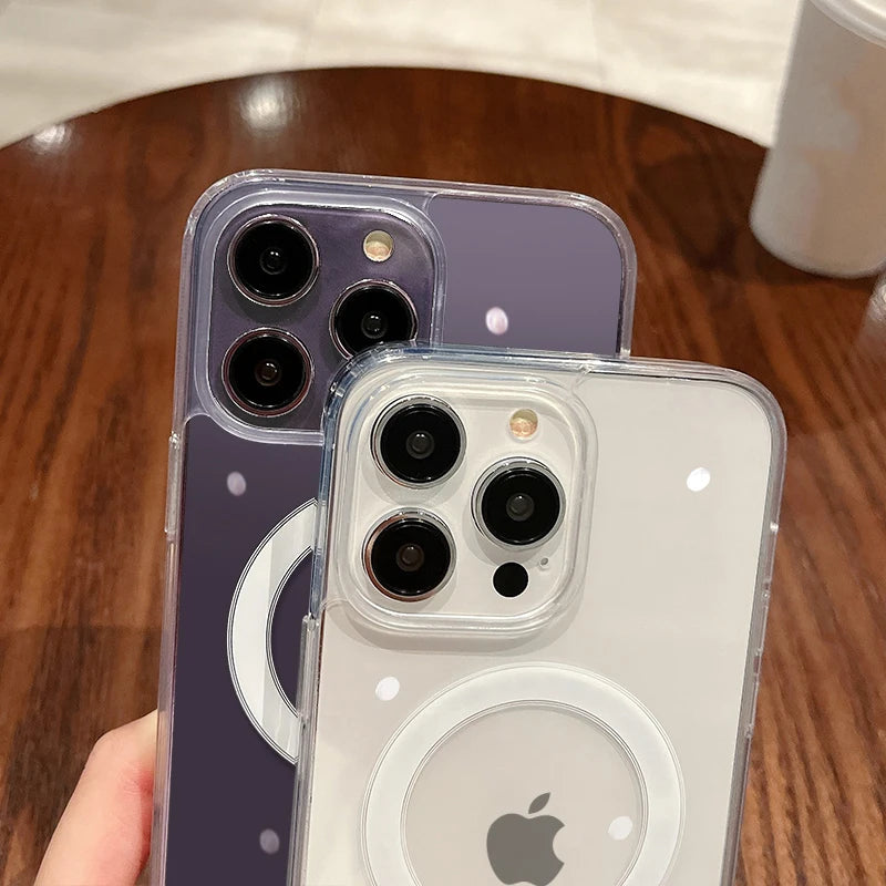 Magesafe Magnetic Transparent Case for iPhone