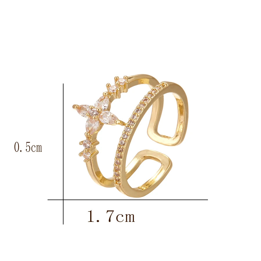 Double Crossed Shape Rings